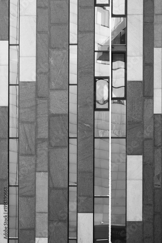 Modern facade of Leipzig University building in Leipzig, Germany. 