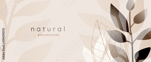 Natural background. Vector illustration for graphic and web design, social media, business and marketing material. Concept for natural and organic products, beauty and cosmetics, fashion, environment.