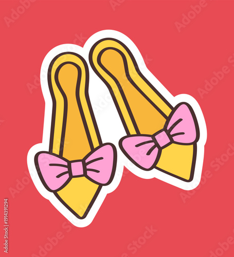 Female shoes Women Day sticker