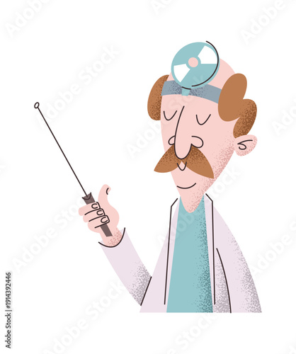 Professional doctor ophthalmologist character portrait