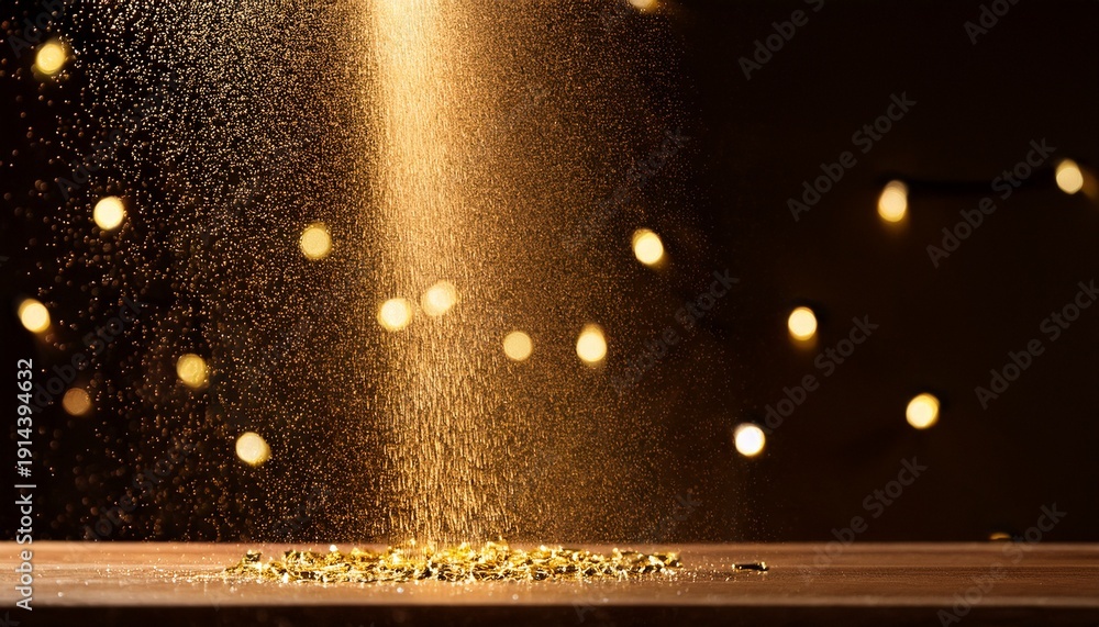 Obraz premium Golden Celebration Shower