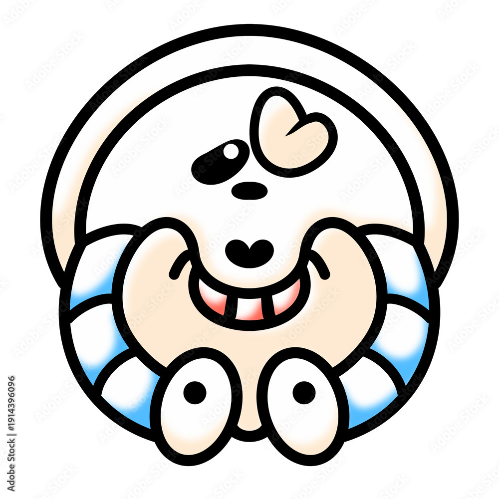 Obraz premium cartoon dog with bone