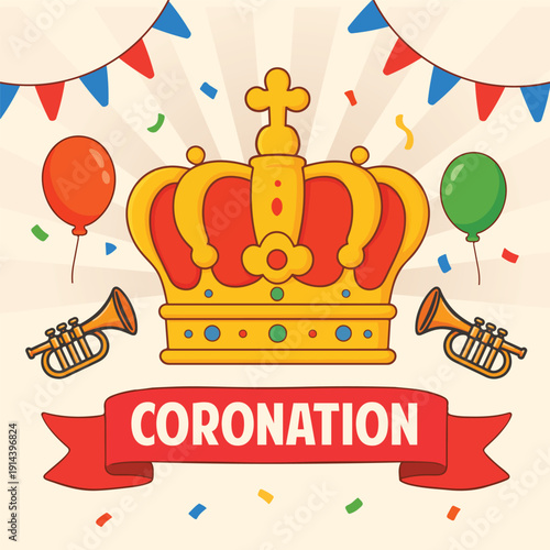 Coronation illustration design