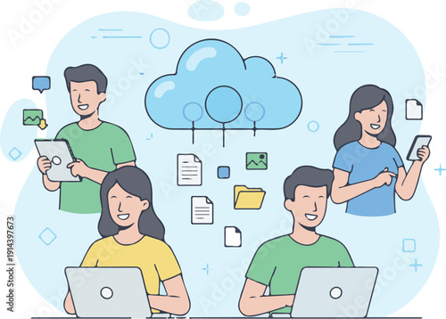 Creative Young Designer Flat Character Illustration Vector