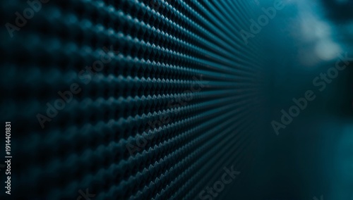 Close-up View of a Textured Surface Showing Patterns and Depth in Blue Tones ...