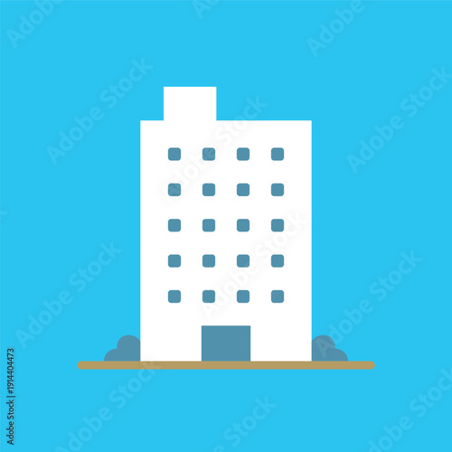 シンプルなビルアイコン