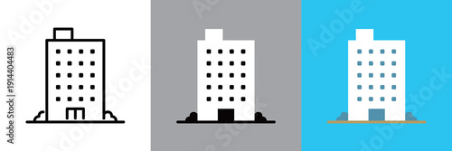 シンプルなビルアイコン