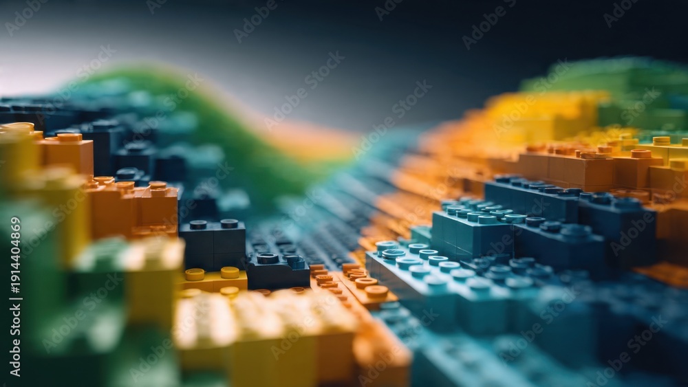 Fototapeta premium Colorful Building Blocks Abstract