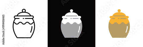 ハチミツの入った壺のアイコン