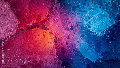 Colorful Formations in a Close-Up View of Mineral Structures With Bright Purp...
