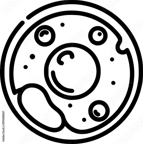 Human ovum or egg cell structure, representing the biological process of reproduction and conception
