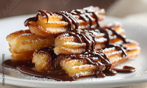 Perfect Toast Churros with chocolate creme