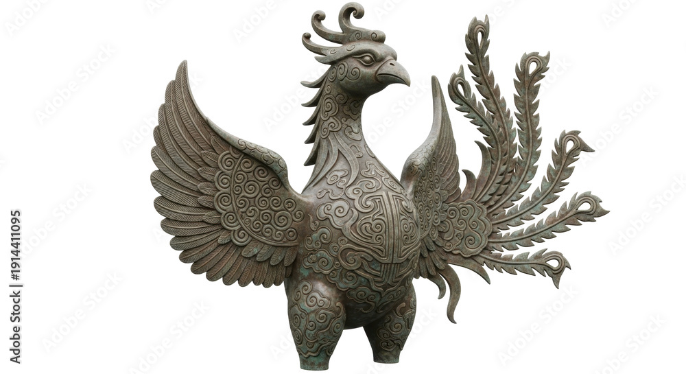 Fototapeta premium Ornate Phoenix Statue