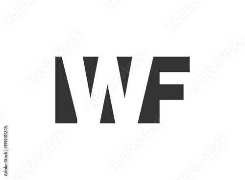 IWF logo design. Initial letter I W F bold font style for tech startups, consulting, corporate branding. Creative company name, headlines typography identity, trendy logotype.