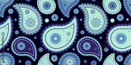 Paper contemporary at botany tranquility. India elegant and old curtain. Seamless pattern card fashion indian.