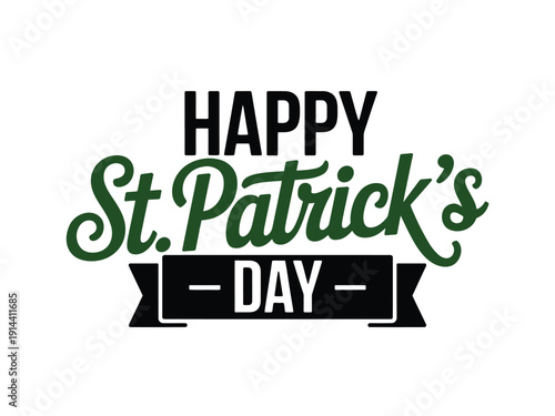 Holiday greeting text announces Happy St. Patrick's Day celebration wishes.