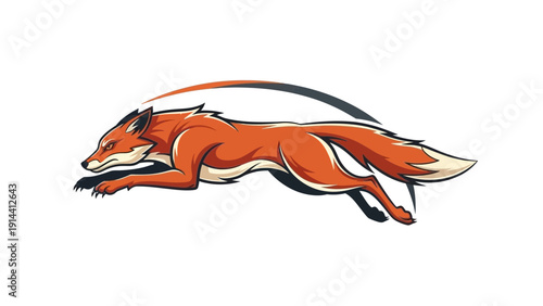 A red fox and a wolf watch a flying hummingbird near a blue sea in this cartoon vector illustration of nature