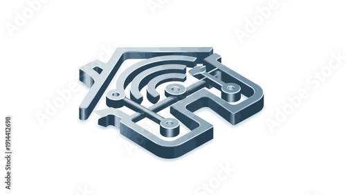 Android Adaptive Recipe App Icon Stylized Chef's Hat and Spoon Symbol. transparent.