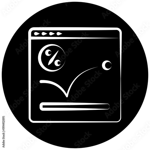 Bounce Rate Icon Button, Mini Illustration For Modern Concept, Ui, Ux Web And App Development. Related To Seo And Online Marketing.