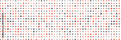 background of many playiacng card suits with red hearts black spades red diamonds and black clubs is an ideal concept for games and betting