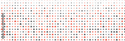 background of many playiacng card suits with red hearts black spades red diamonds and black clubs is an ideal concept for games and betting