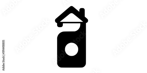 vector Door hanger silhouette, Door hanger svg, House door hangers silhouette, House door hangers svg, Door hanger vector
