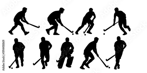 Field hockey players silhouette, Field hockey silhouettes, Hockey player silhouettes, Field hockey svg, Field hockey clipart, Field hockey vector
