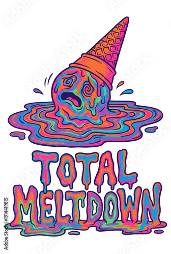 Psychedelic Total Meltdown Ice Cream Design