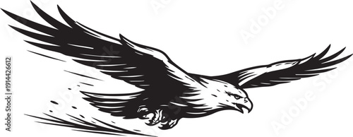 Hyena Spotted hyena wildlife scene running dynamic detailed linocut illustration for logo packaging label use