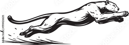 Crocodile Nile crocodile wildlife scene running dynamic detailed linocut illustration for logo packaging label use