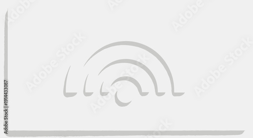 Abstract Sound Waves Audio Signal Wireless Connection Icon, in bright studio