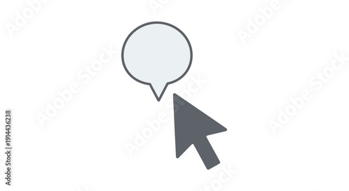 Computer mouse cursor clicking button.