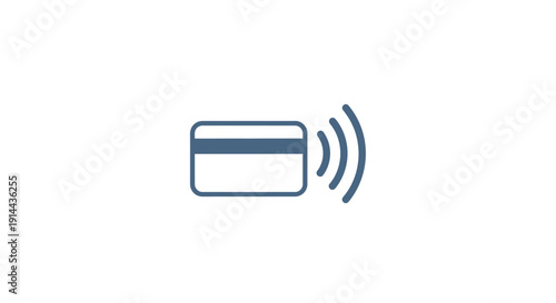 Contactless Payment Card Icon Illustration Design.