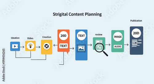 Content Planning Process Infographic with Steps.