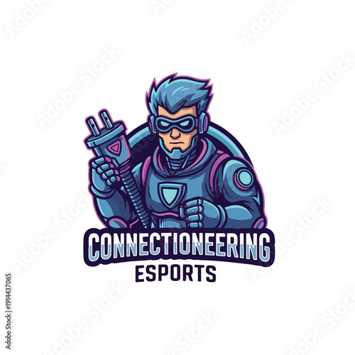 American Esports Character in Futuristic Suit