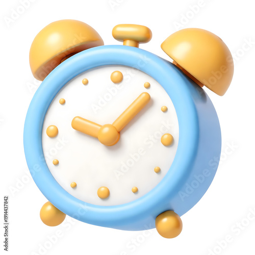 Classic Alarm Clock 3D Icon