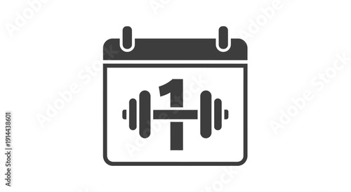 Fitness Schedule Calendar Icon Design.