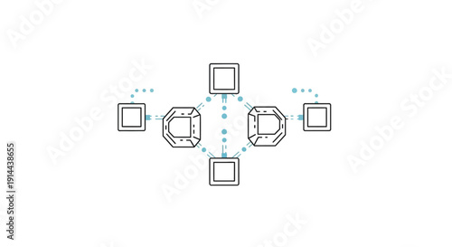 Geometric Shapes and Diamonds Illustration Design.