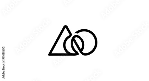 Geometric shapes logo design.