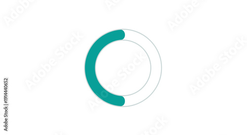 Green Circle Loading Progress Bar Icon.