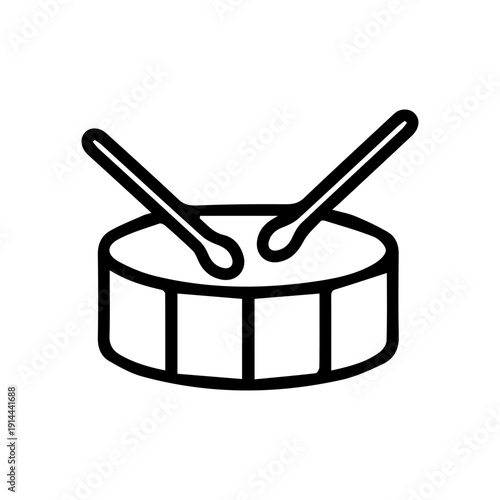 Drum and Drumsticks Icon