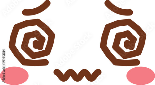 Dizzy Face Emoticon Line