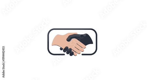 Handshake Illustration of Two People Agreeing.