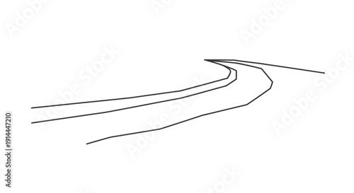 Black Road Lines Curve.