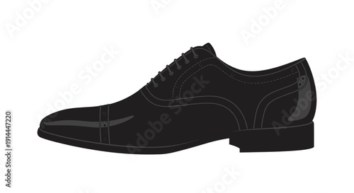 Black Leather Dress Shoe.