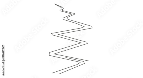 Black Wavy Line Shape.