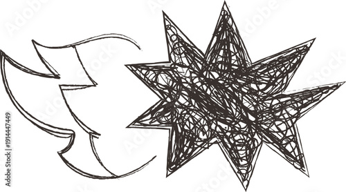 Speech Bubble Exploding Sketch Doodle