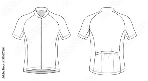 Cycling Jersey Front Back.