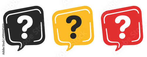 Question mark vector symbol isolated on white background, perfect for support icons, informational graphics, app interfaces