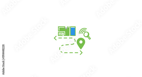 Navigation system with location pin.